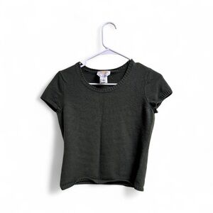 Talbots Petites Cashmere Blend Sweater Women’s Small Dark Green Wool Cotton
